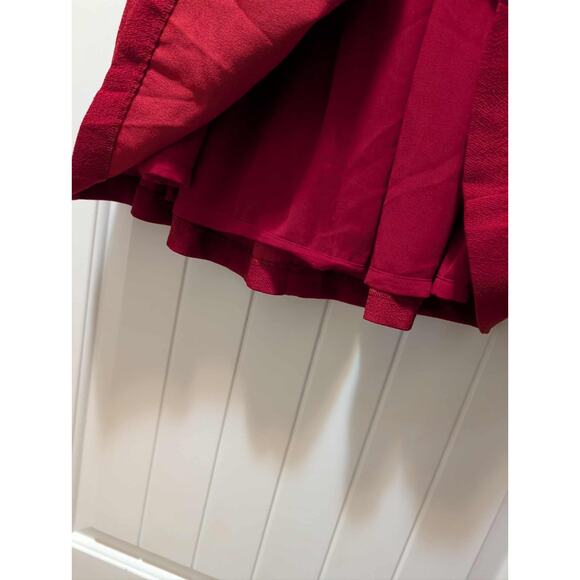 NEW! Red Sleeveless Layered Popover Tank Dress Size M Spring Summer Cocktail - Picture 3 of 11